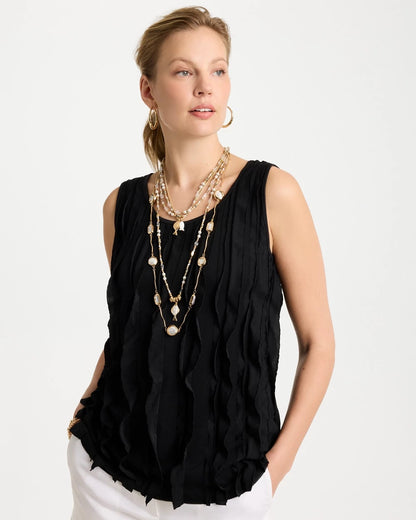 Chico's Coral Jade Stone Charm Necklace
