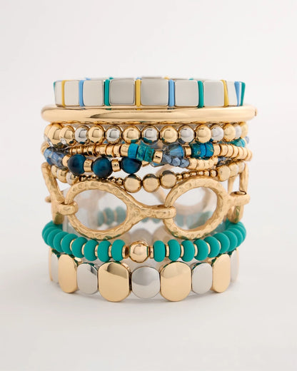 Chico's Goldtone Open Link Toggle Bracelet