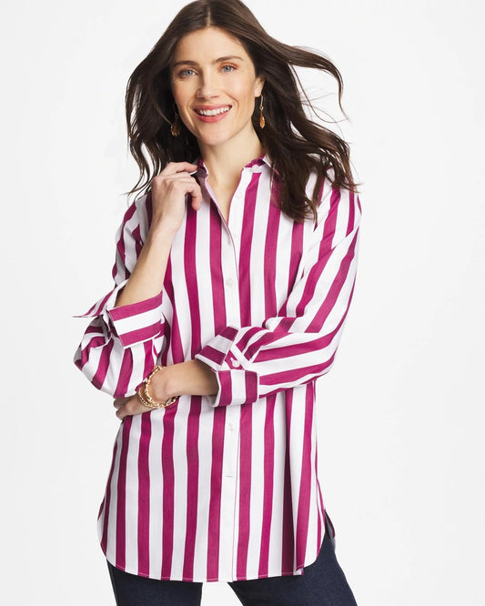 Chico's No Iron™ Stretch Striped Shirt