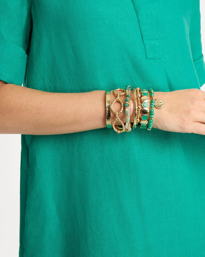 Chico's Genuine Howlite Beaded Stretch Bracelet