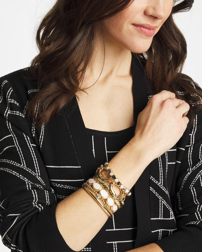 Chico's Pearl Mini Circle Stretch Bracelet
