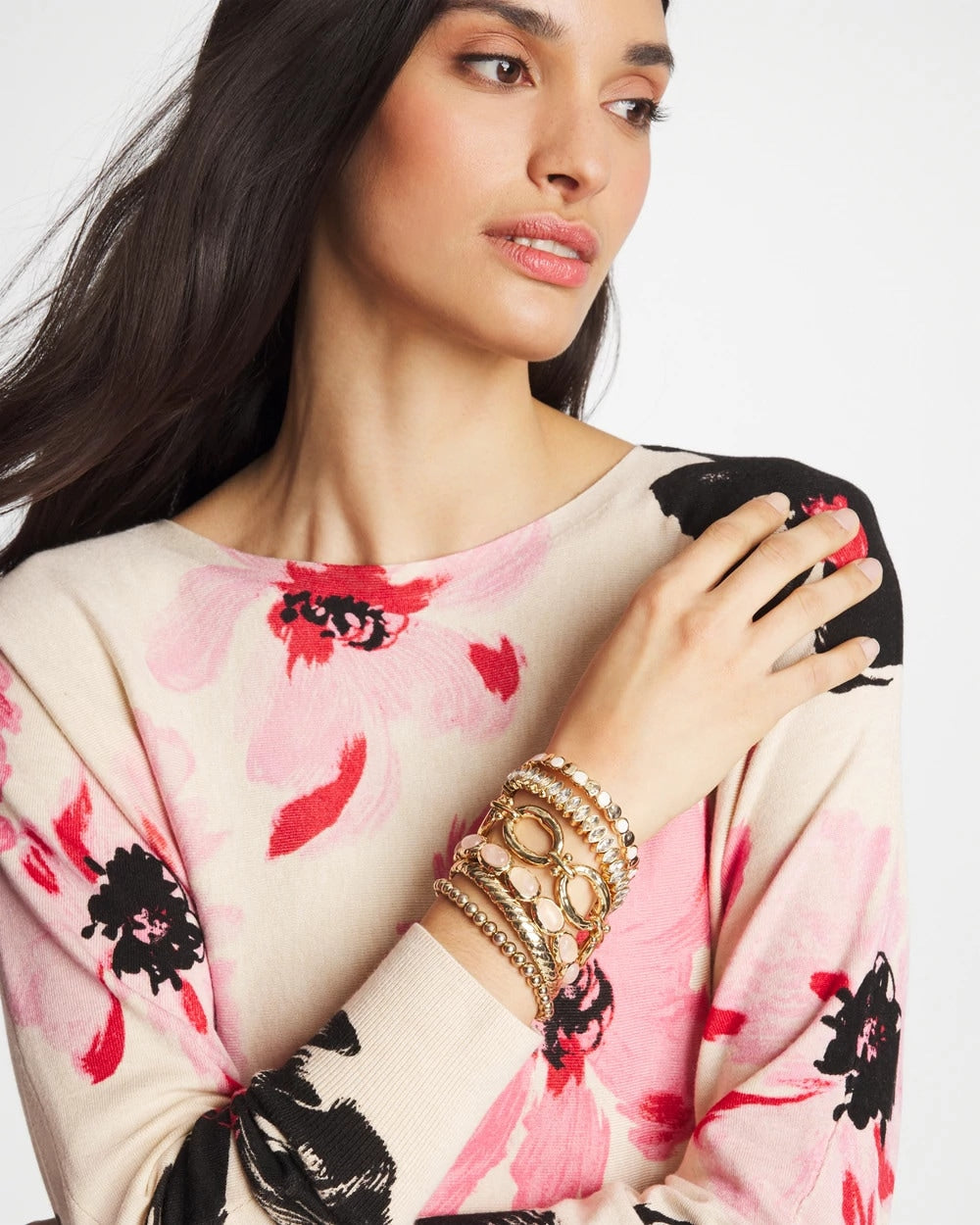 Chico's Mini Bead Stretch Hero Bracelet